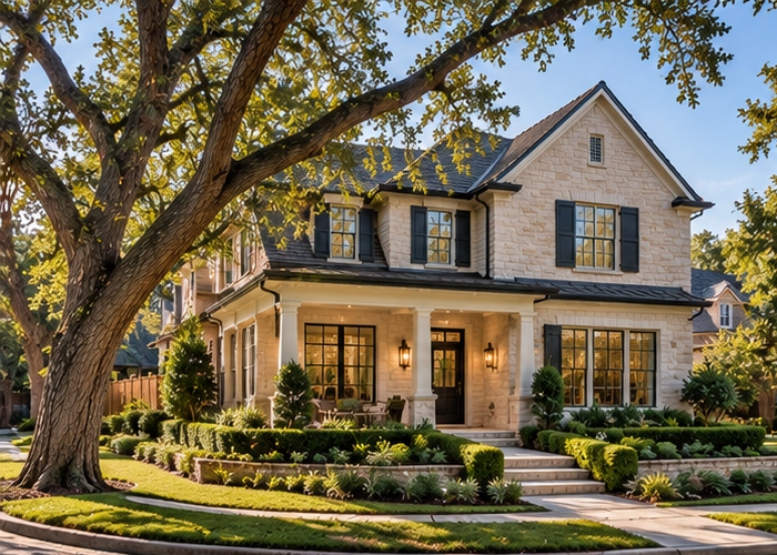 Gated Estate Backing the Greenbelt