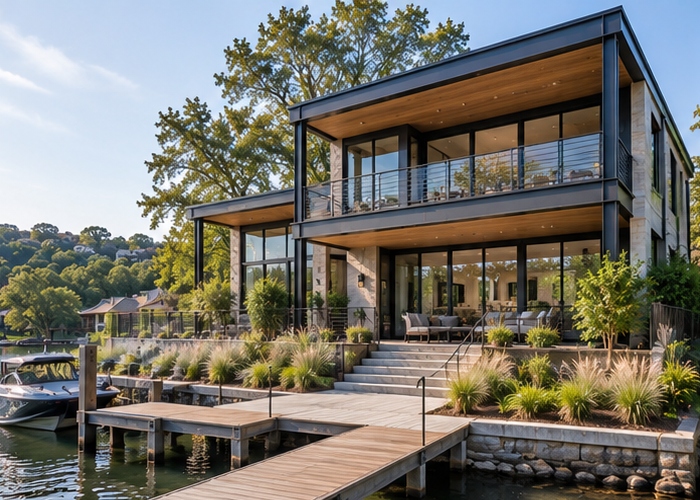 Waterfront Contemporary with Dock